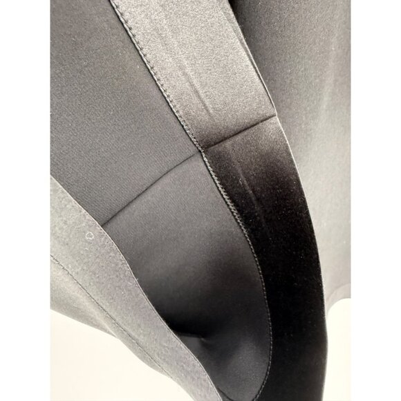 6397 Black Satin Silk Elastic Waistband Pull-On Pants - Picture 3 of 7